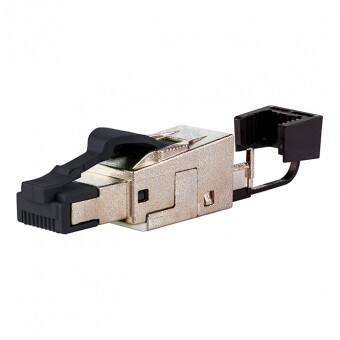 Abgeschirmter RJ45-Netzwerkstecker mit Verriegelung