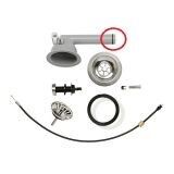 Set Sanitär-Installationszubehör mit Abflussdeckel, Dichtung, Schelle und Schlauch