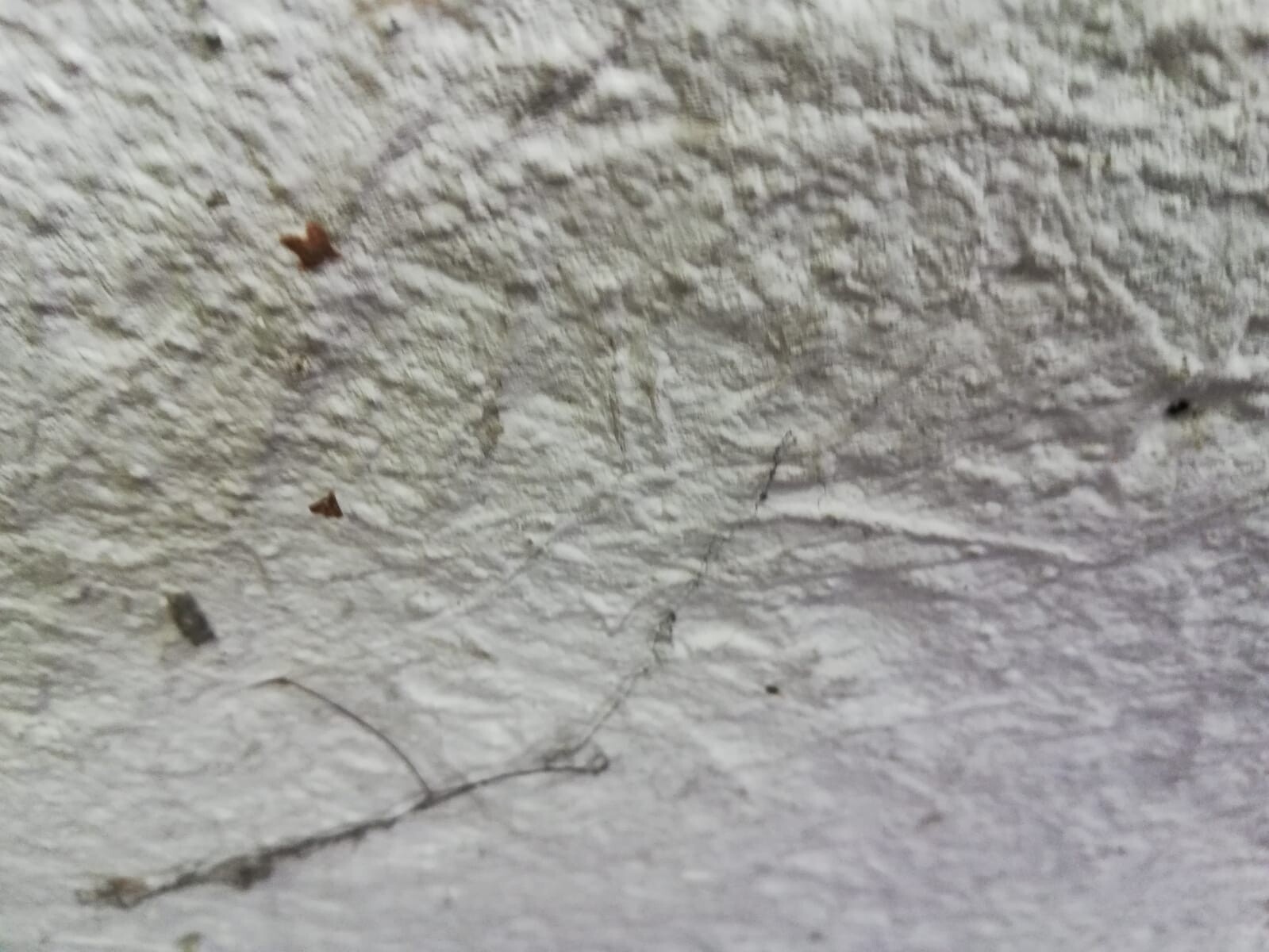 Nahaufnahme einer rauen Wandoberfläche mit Rissen und Schmutz