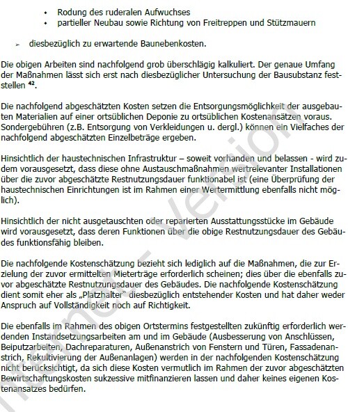 Dokument mit Baunebenkosten Kostenkalkulation und Bauhinweise zum Hausbau