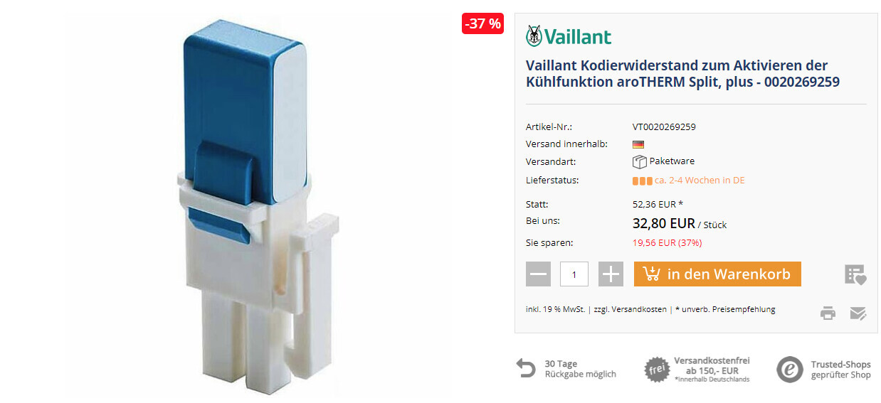 Blauer Kunststoff-Klemmblock mit weißer Halterung, Haustechnik-Komponentenbauteil