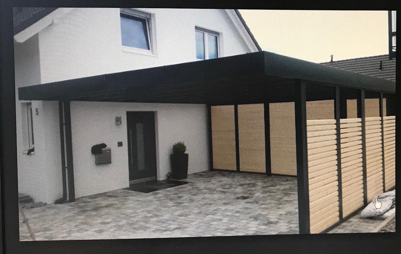 Carport Geräteraum Doppelgarage Holz Ausführung