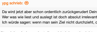 Screenshot eines Chatfensters mit Textpassage in mobiler Ansicht