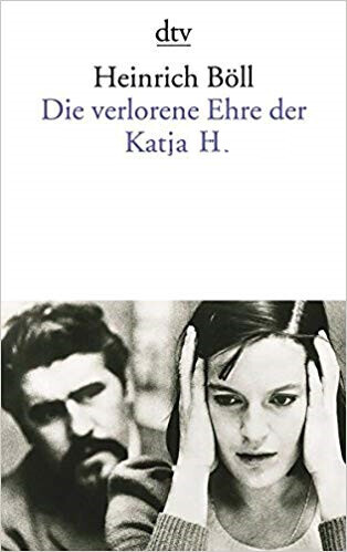 Buchcover: Die verlorene Ehre der Katja H. von Heinrich Böll, zwei Personen im Schwarzweißbild.