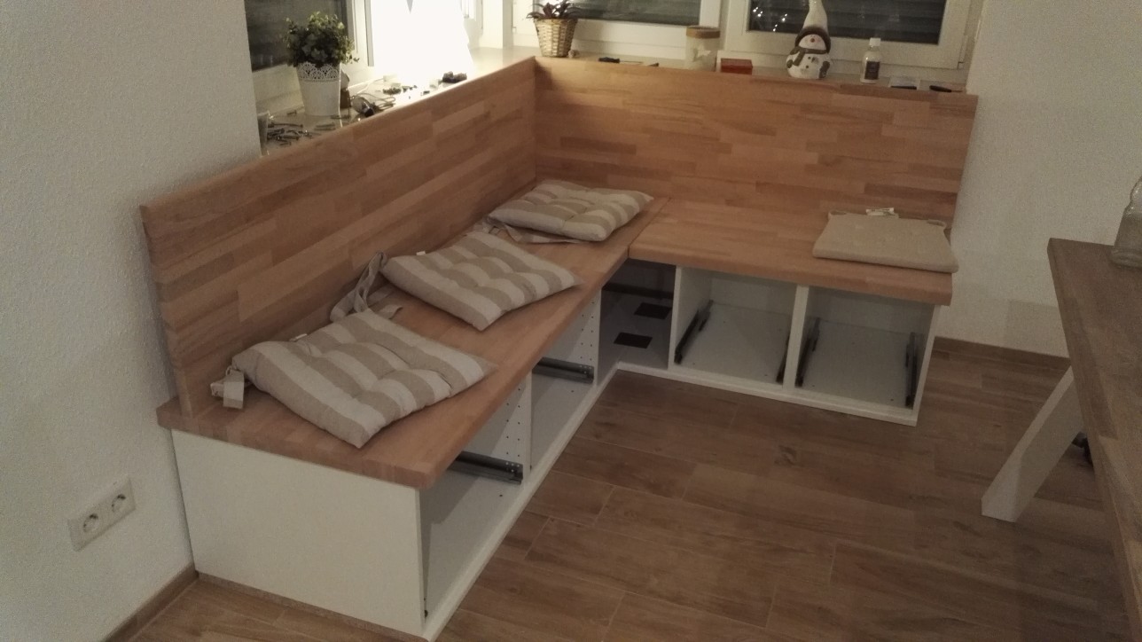 ᐅ Ikea Eckbank Landhausstil aus Küchenschränken IKEA meine Anleitung