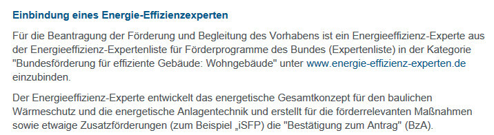 Einbindung eines Energieeffizienzexperten – Förderprozess und Gesamtkonzept.