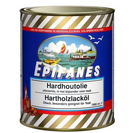 Metall-Dose Epifanes Hartholzöl Teakholz, blaues Etikett