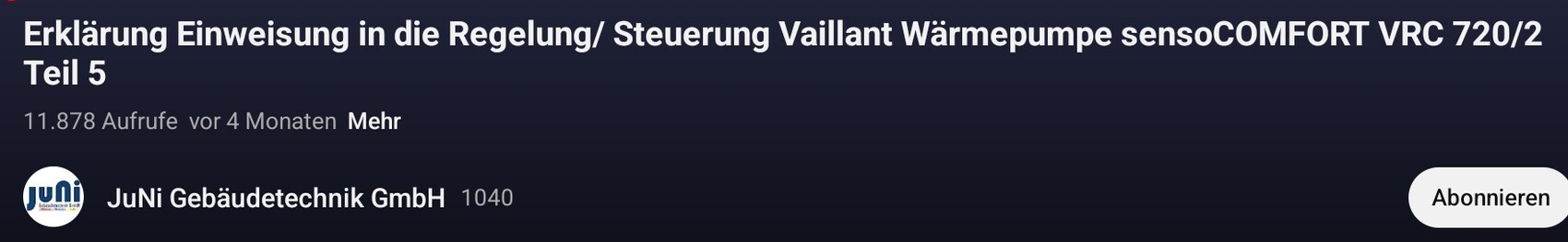 Video: Erklärung der Regelung/Steuerung Vaillant sensoCOMFORT VRC 720/2 (Teil 5)