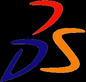 Farbiges abstraktes Logo mit roten, blauen und orangen Kurven