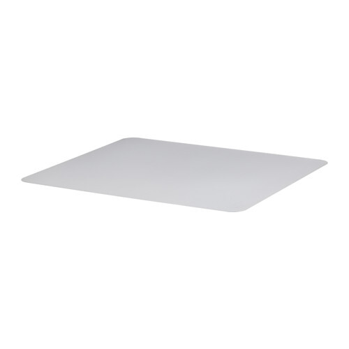 Hellgraues flaches Rechteck-Panel mit abgerundeten Ecken, perspektivisch dargestellt.