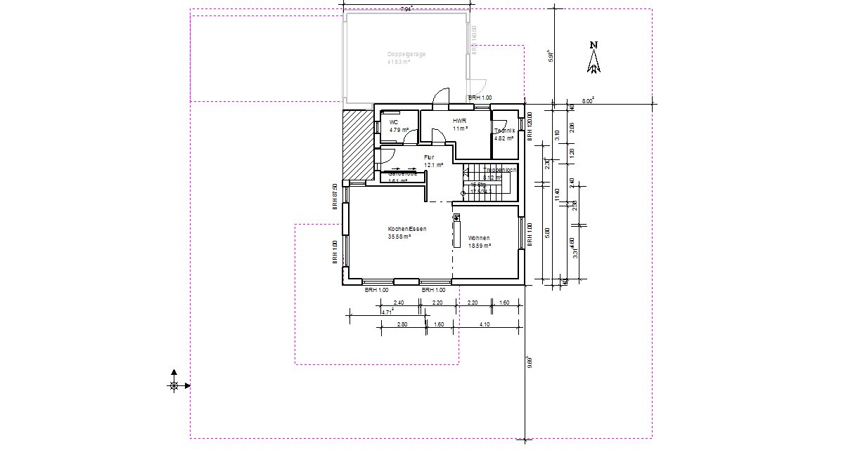grundriss-hausbau-doppelgarage-wohnen-kochen-essen-flur-terrasse.jpg