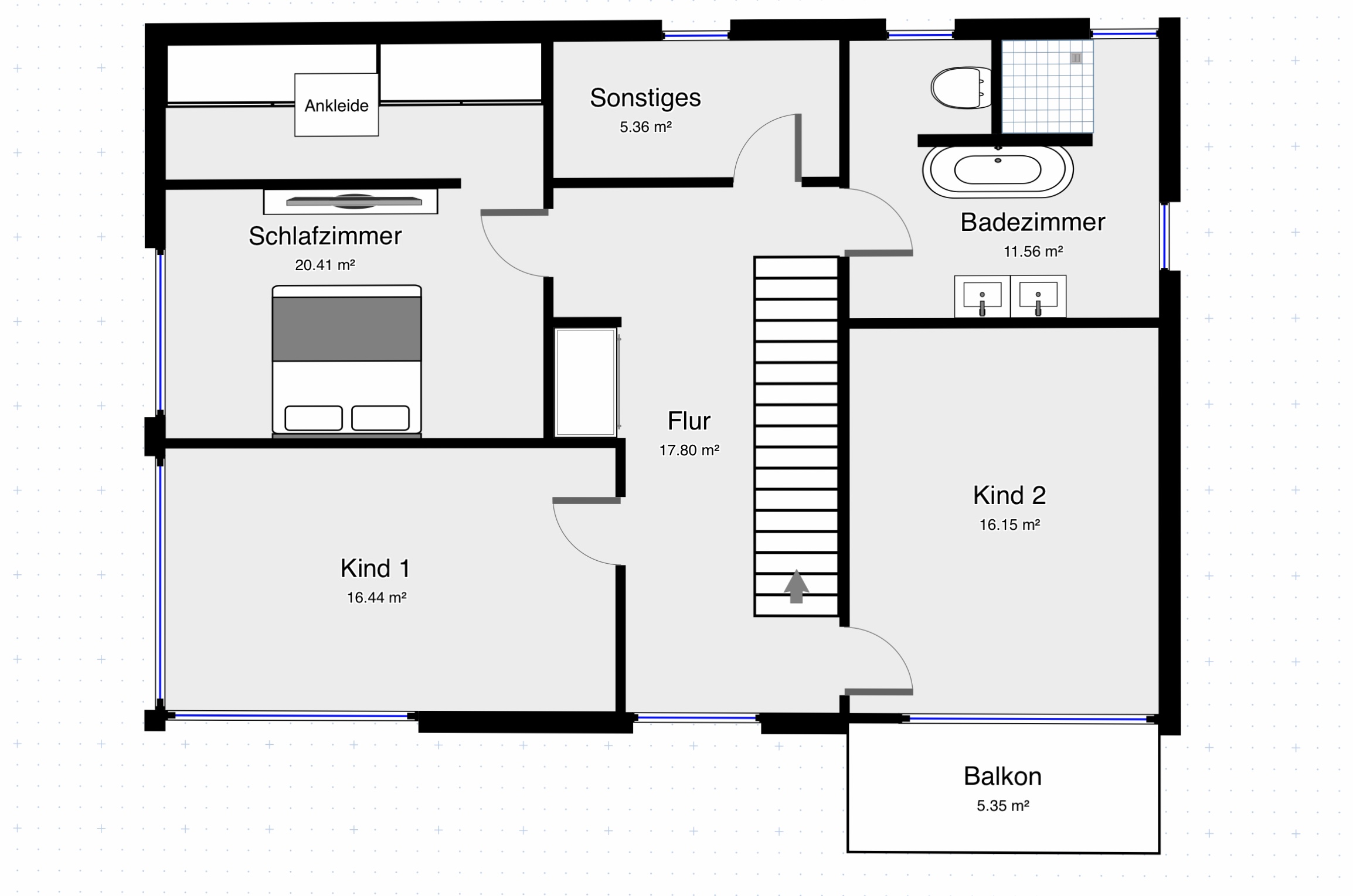 grundriss-hausplanung-obergeschoss-flur-schlafzimmer-bad-balkon.jpeg