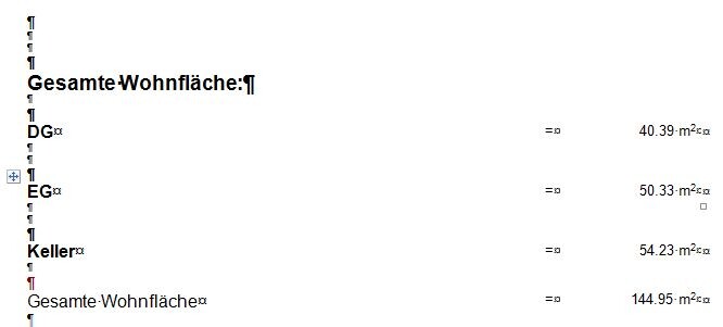 Uebersicht eines Grundrisses mit Gesamtwohnflaeche DG EG Keller
