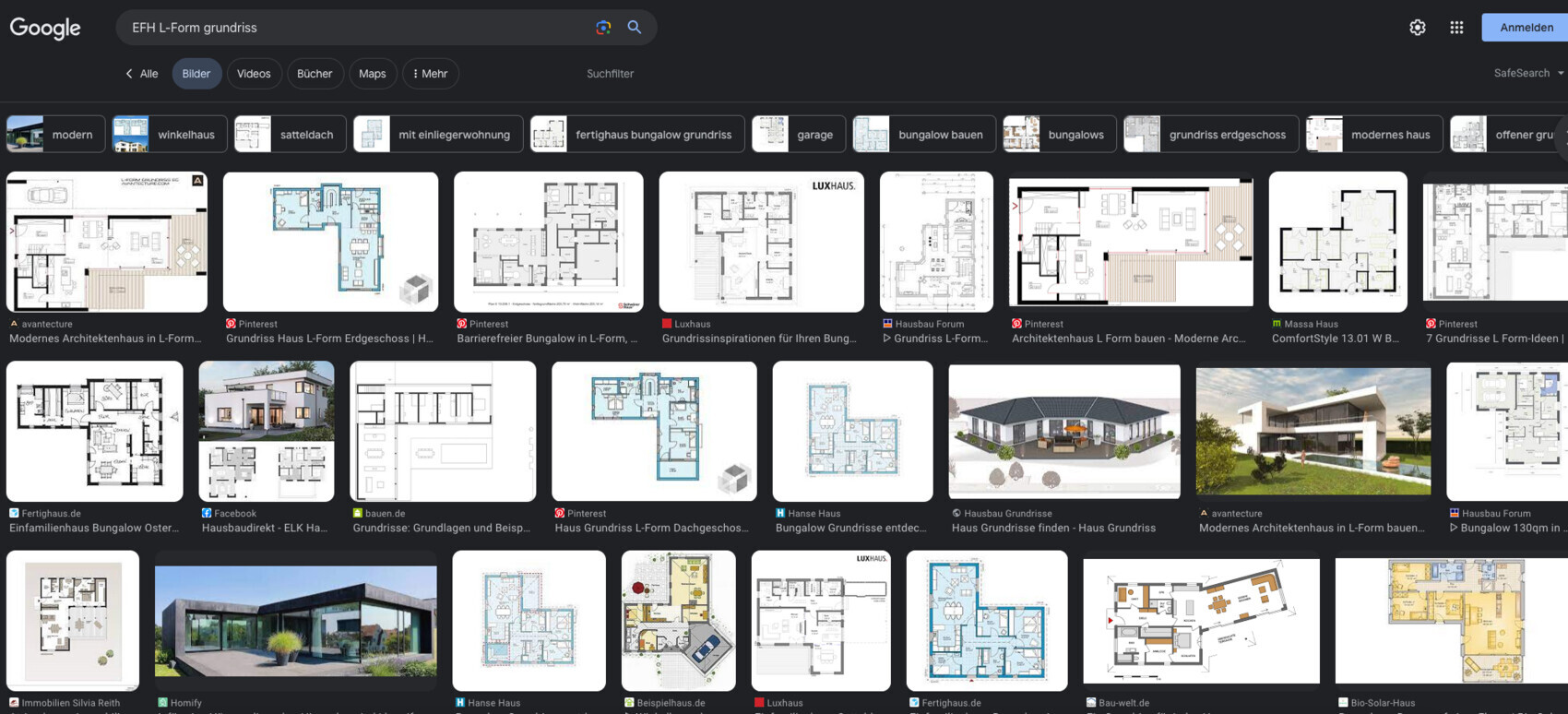 Grundrisspläne und 3D-Hausentwürfe in einer Architekturgalerie