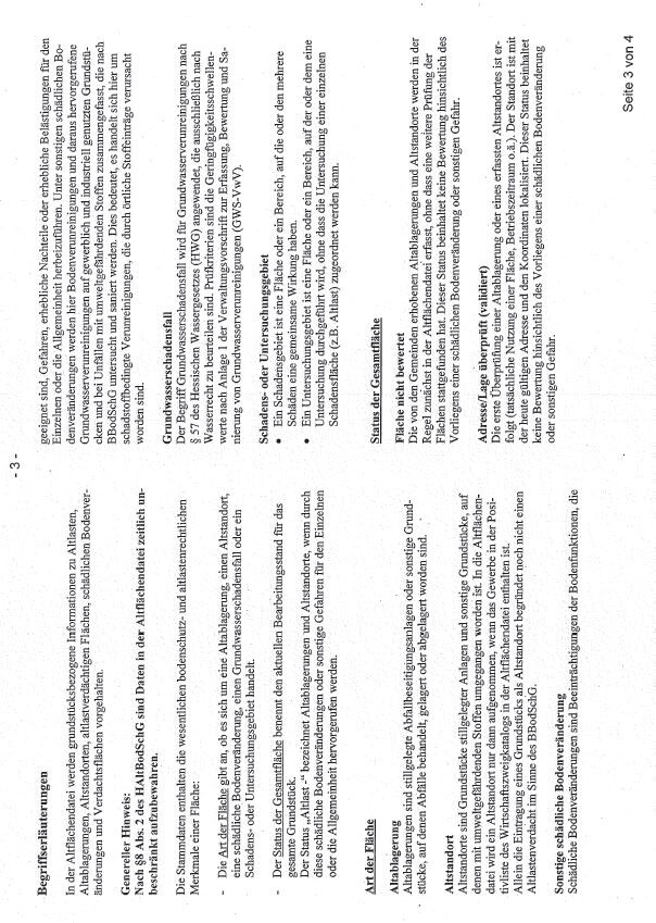 Seite mit mehrspaltigem Text in Querformat, Überschriften und Stichpunkten.