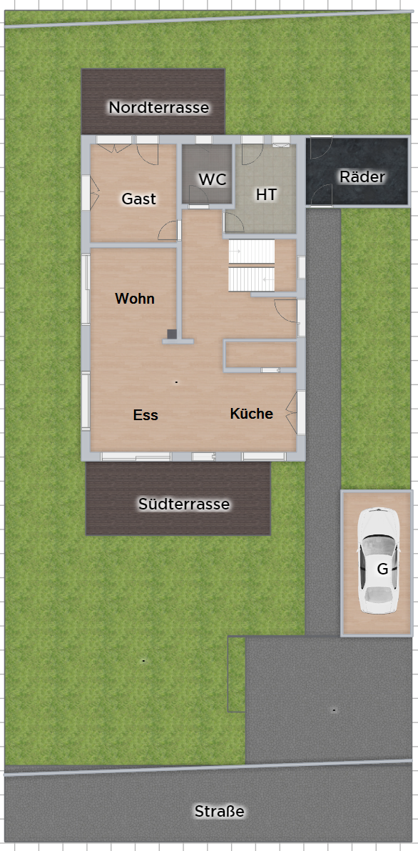 ᐅ 200m2 Einfamilienhaus für 45 Personen ohne Keller auf schmalem