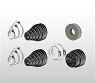Kleine Metallringe, Gummidichtungen und Befestigungsverschraubungen für Haustechnik