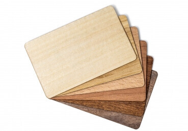 Mehrfarbige Holzfarbton-Swatch-Stapel als Bodenbelag-Muster