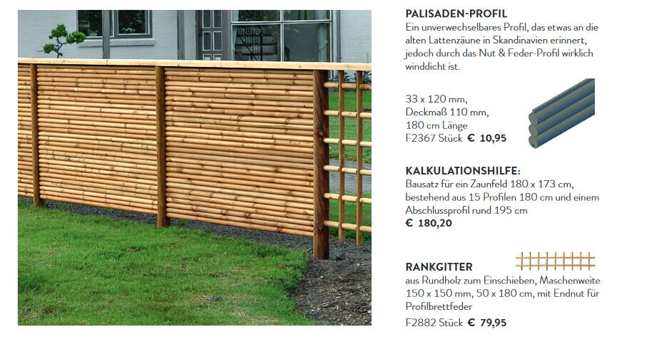 Holzzaun aus Brettern als Gartenzaun mit Sichtschutz