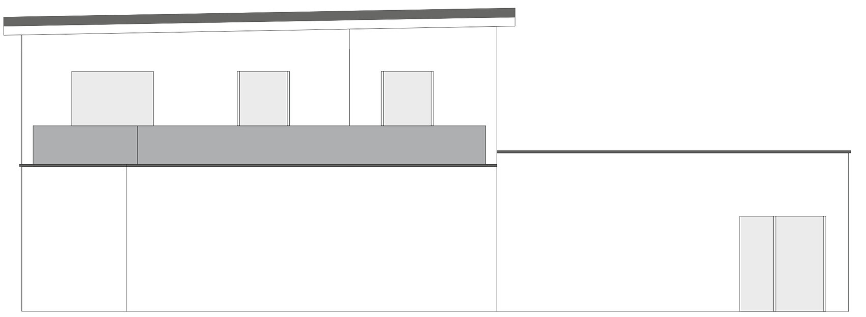Küchen-Grundriss Skizze mit Unterschränken und Hochschränken