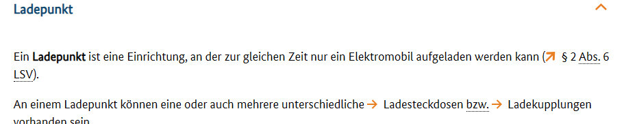 Deutscher Text über Ladepunkte: Definition, Steckdosenarten und Ladekupplungen.