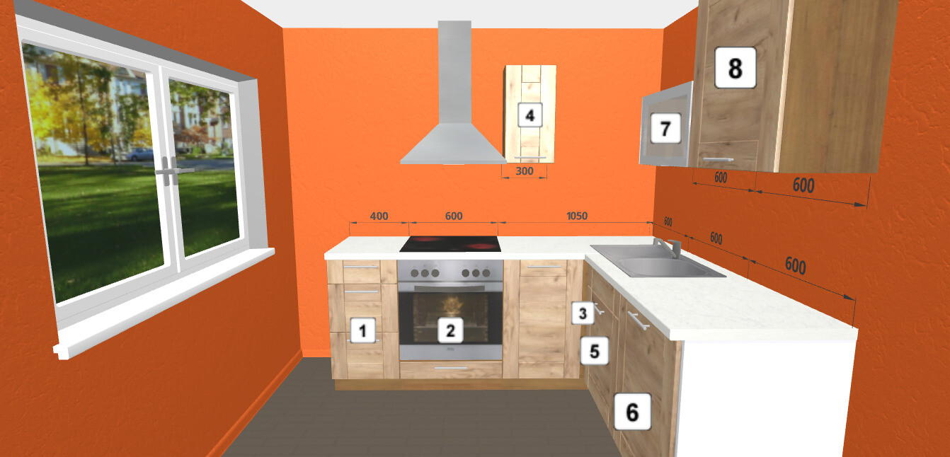 moderne-3d-kueche-orange-wand-ofen-abzugshaube-spuelbecken-arbeitsplatte.jpg