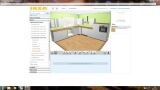3D-Ansicht einer modernen Küche mit Insel und Essbereich