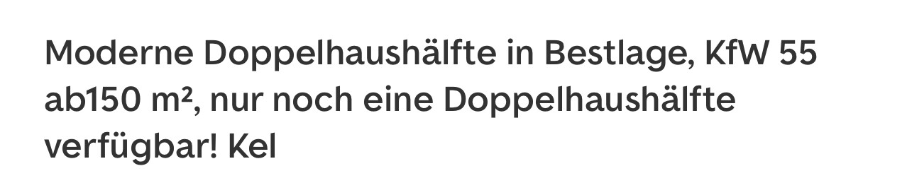 Moderne Doppelhaushälfte in Bestlage, KfW 55, ca. 150 m² – nur noch eine verfügbar.