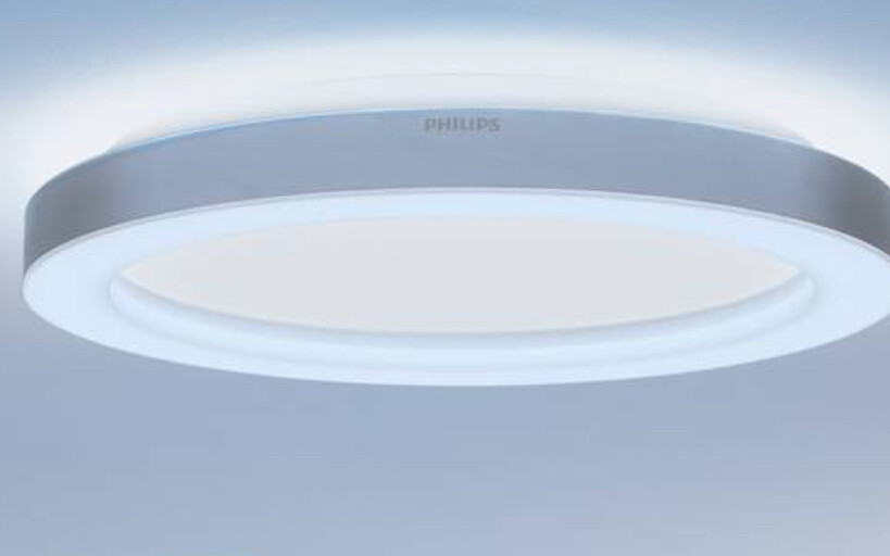 Runde LED-Deckenleuchte von Philips mit weißem Diffusor