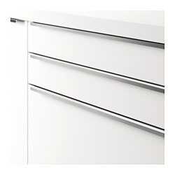 Moderne weiße Schubladenkommode in Frontansicht
