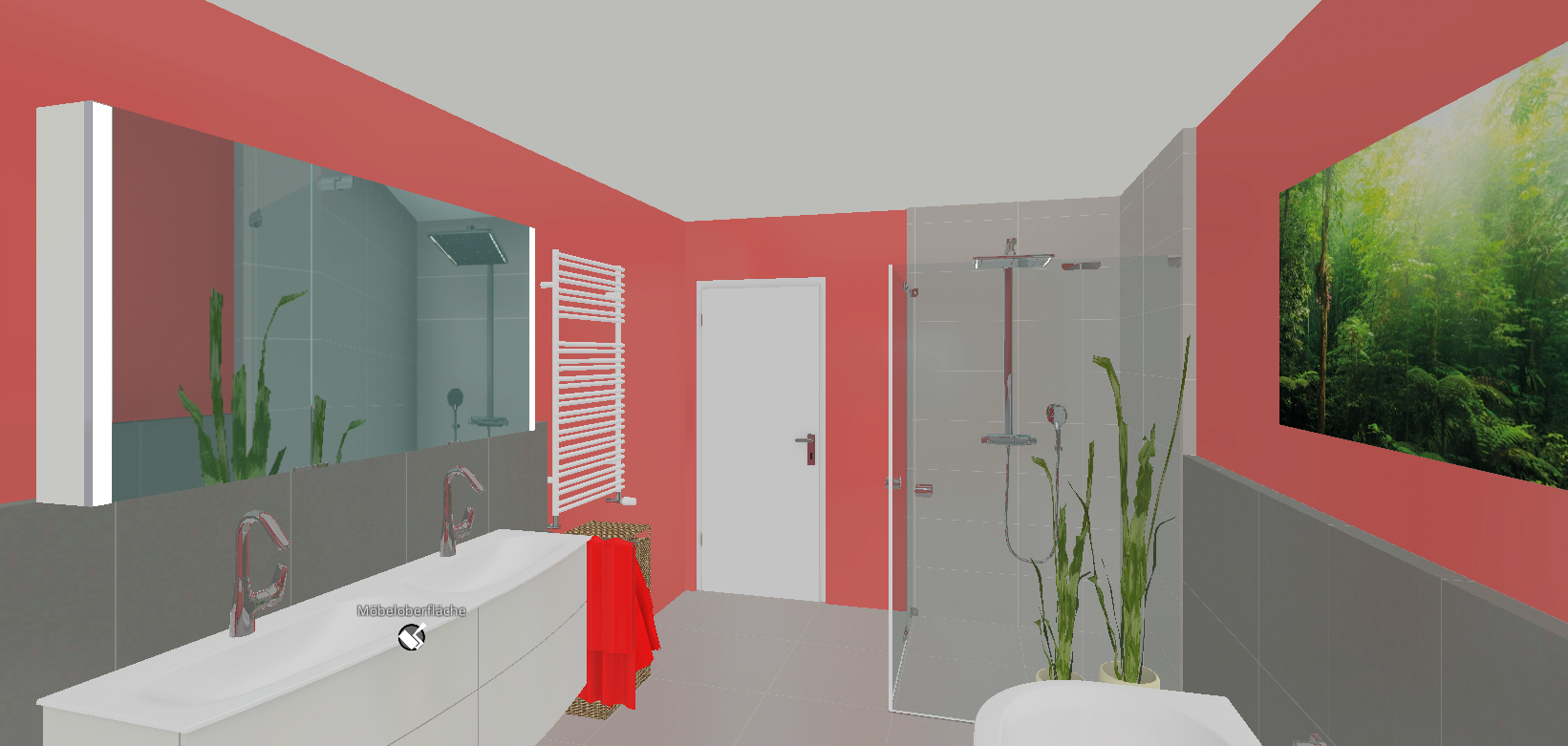 modernes-bad-rot-wand-doppelwaschtisch-dusche-glaswand-pflanzen-waldblick.png