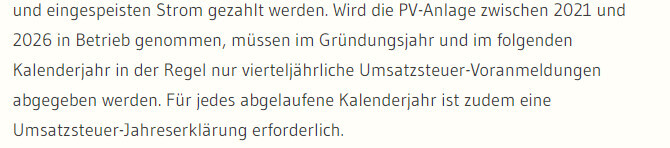 PV-Anlage: steuerliche Pflichten, Umsatzsteuer-Voranmeldungen und Jahreserklärung.