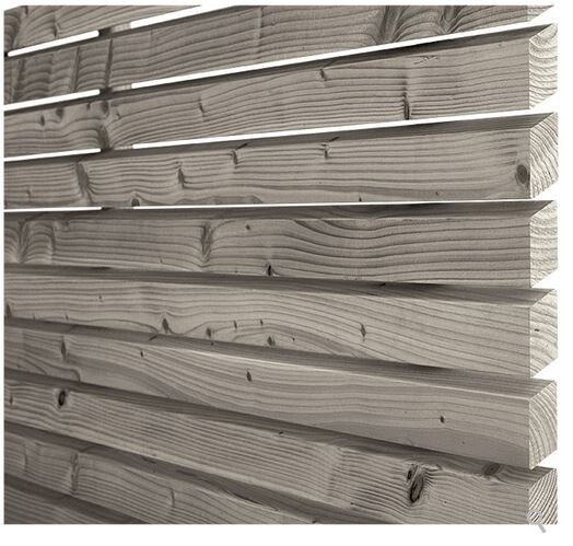 Stapel Holzbretter mit Maserung, horizontal übereinander geschichtet