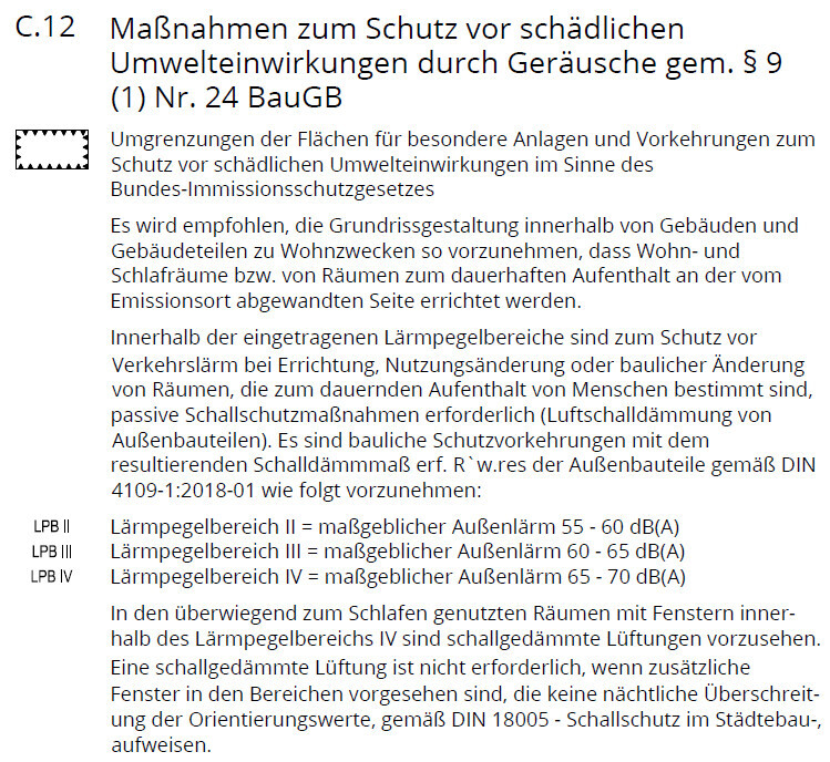 Dokument mit Schallschutz-Massnahmen gegen Laerm im Gebaeude, DIN 4109 Textabschnitt