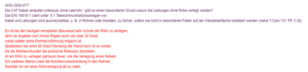 CAT-Kabelverlegung unterputz ohne Rohr: Gründe, Biegeradien und Empfehlung.