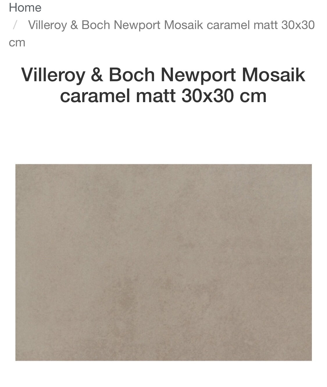 Caramel matte Fliese: Villeroy & Boch Newport Mosaik 30x30 cm