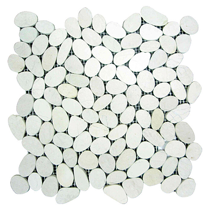 Viele weiße, ovale Tabletten liegen auf einem Drahtgitter.