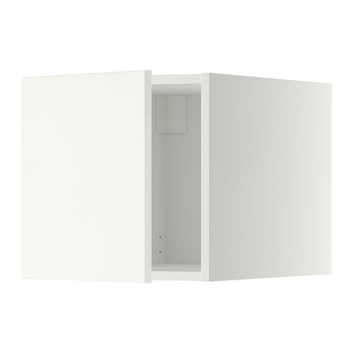 Weißer offener Einbauschrank mit Tür und Innenfach (Regalböden)